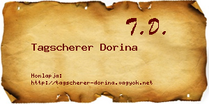 Tagscherer Dorina névjegykártya